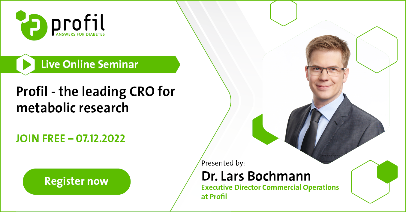 Free Live Online Seminar: Profil - the leading CRO for metabolic research